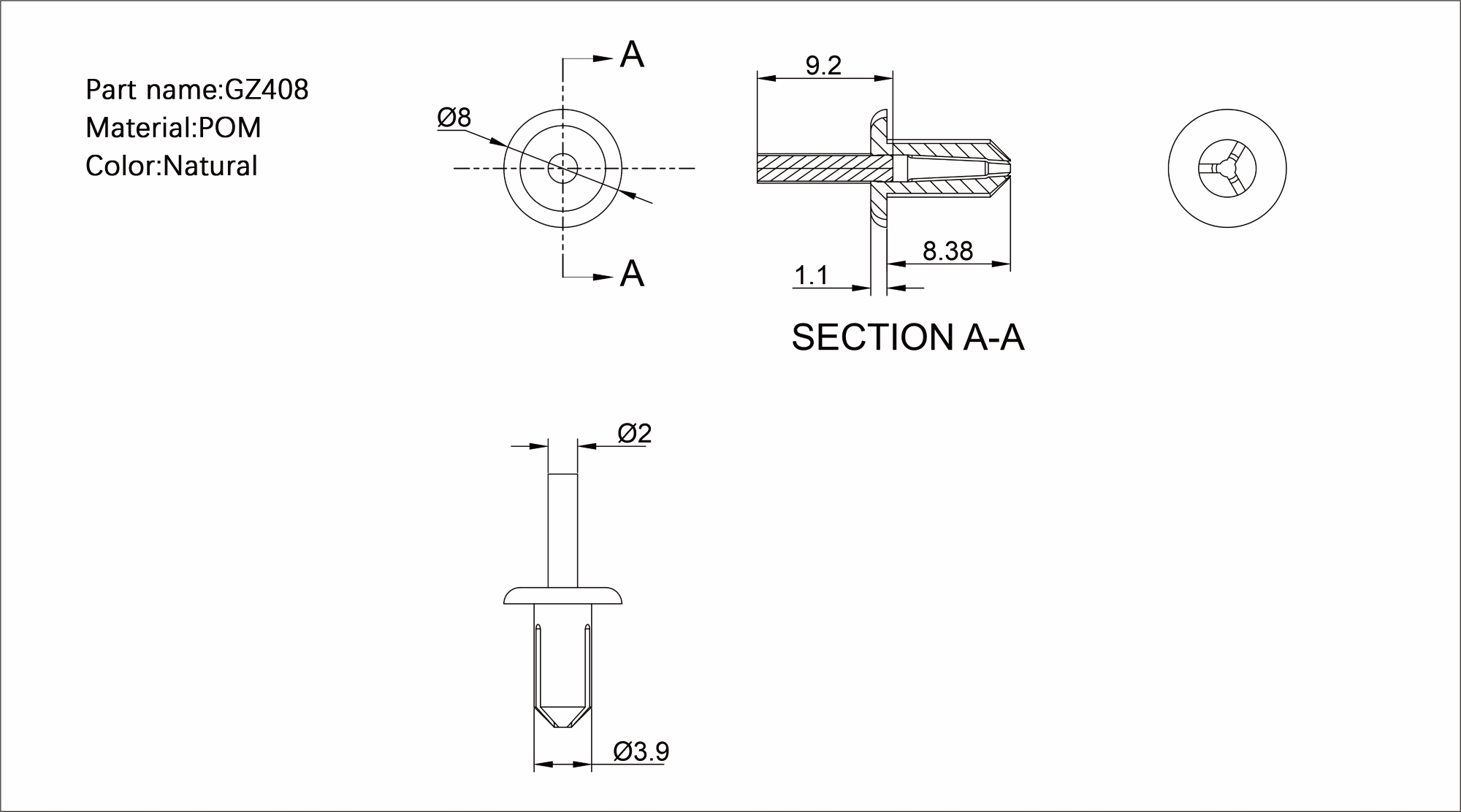 Plastic Blind Rivet GZ-408